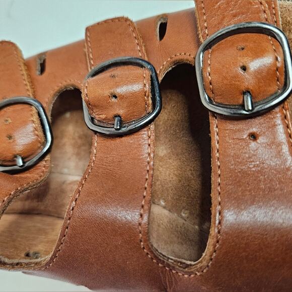 Clarks Springers tan Leather sandals. Size 10N - Picture 3 of 9